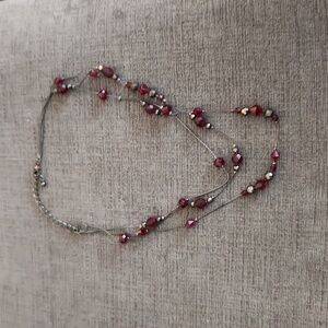 Ann Taylor red beaded Neclace